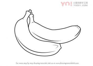 学习如何绘制香蕉对（水果）-优优资源