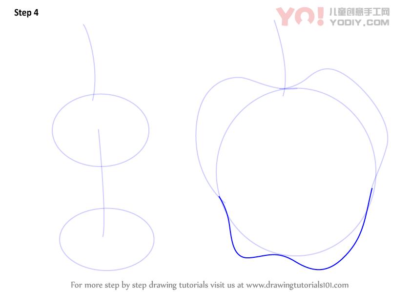 图片[5]-学习如何画一个苹果（水果）-YO儿童创意手工网