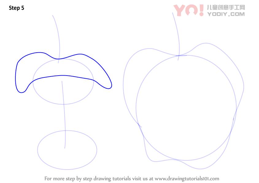 图片[6]-学习如何画一个苹果（水果）-YO儿童创意手工网