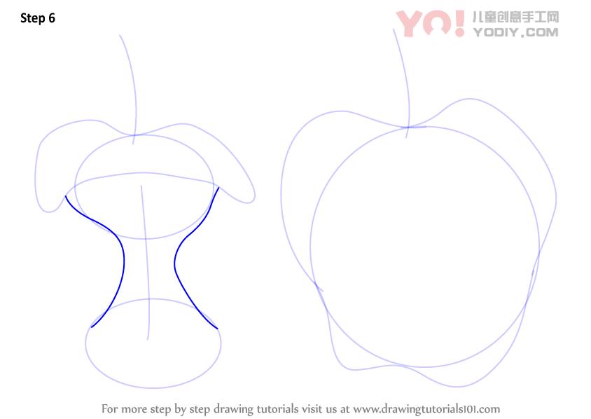 图片[7]-学习如何画一个苹果（水果）-YO儿童创意手工网