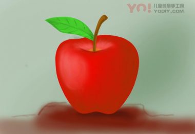 学习如何为孩子绘制一个苹果（水果）-优优资源
