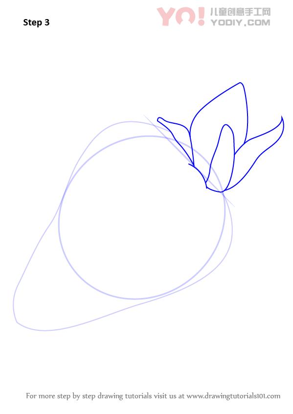 图片[4]-学习如何画草莓（水果）-YO儿童创意手工网