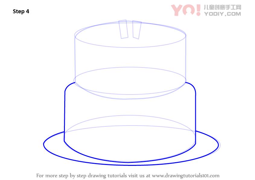 图片[5]-学习如何用蜡烛（蛋糕）绘制生日蛋糕-YO儿童创意手工网