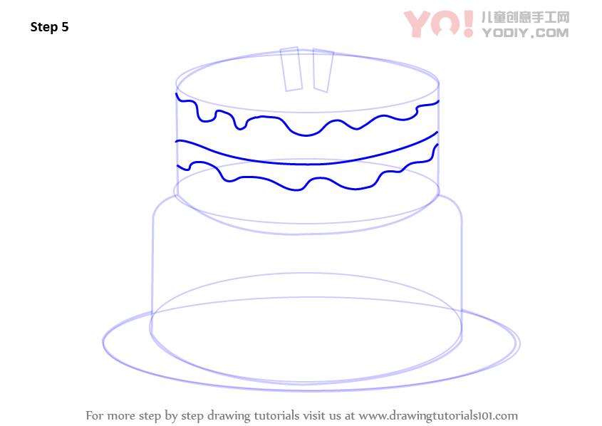 图片[6]-学习如何用蜡烛（蛋糕）绘制生日蛋糕-YO儿童创意手工网