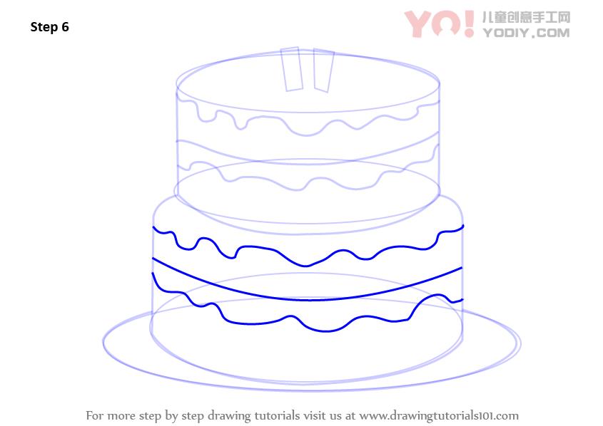 图片[7]-学习如何用蜡烛（蛋糕）绘制生日蛋糕-YO儿童创意手工网