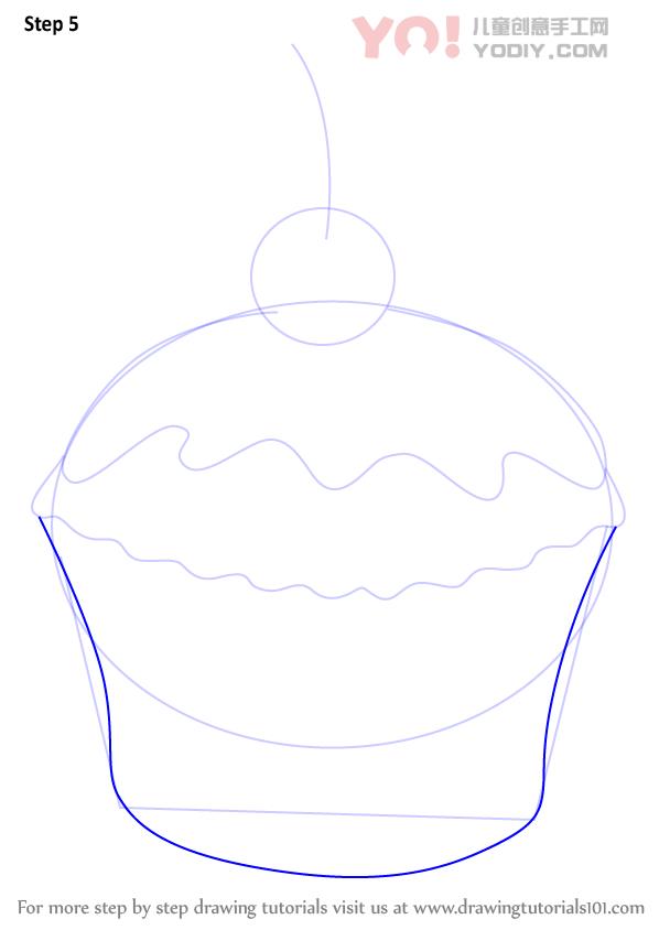 图片[6]-学习如何用樱桃（蛋糕）绘制蛋糕-YO儿童创意手工网
