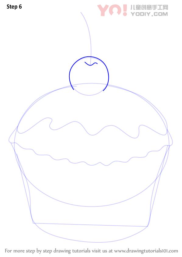 图片[7]-学习如何用樱桃（蛋糕）绘制蛋糕-YO儿童创意手工网