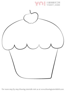 学习如何为孩子们画杯蛋糕（蛋糕）-优优资源