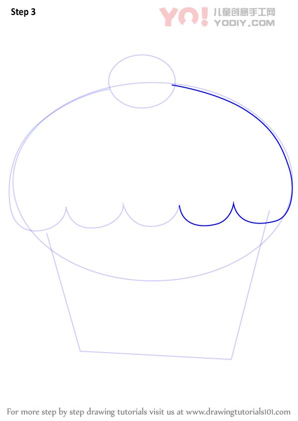 图片[4]-学习如何为孩子们画杯蛋糕（蛋糕）-YO儿童创意手工网