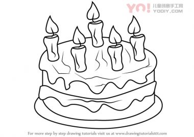 学习如何用蜡烛（蛋糕）绘制蛋糕-优优资源