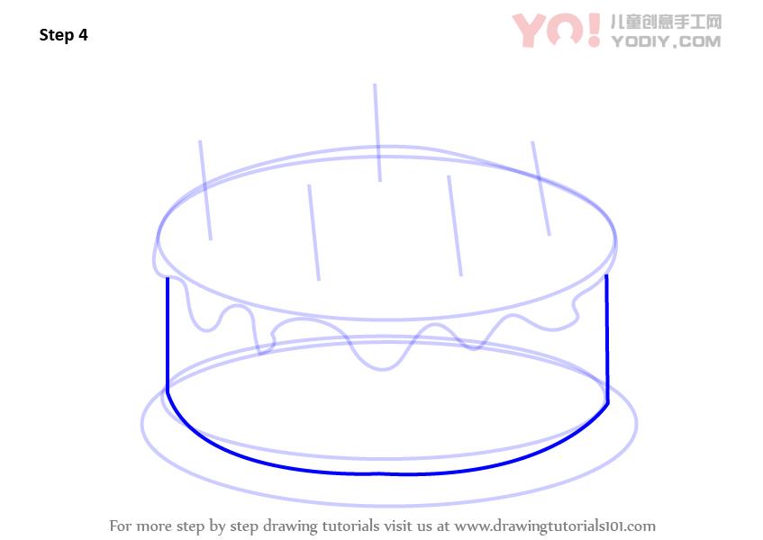 图片[5]-学习如何用蜡烛（蛋糕）绘制蛋糕-YO儿童创意手工网