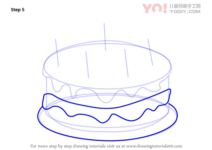 图片[6]-学习如何用蜡烛（蛋糕）绘制蛋糕-YO儿童创意手工网