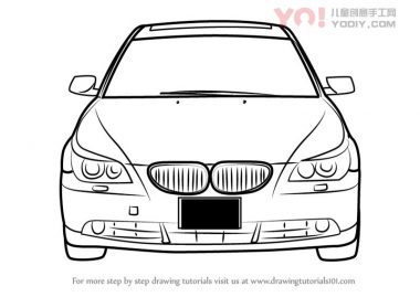 学习如何绘制汽车前视图（汽车）-优优资源