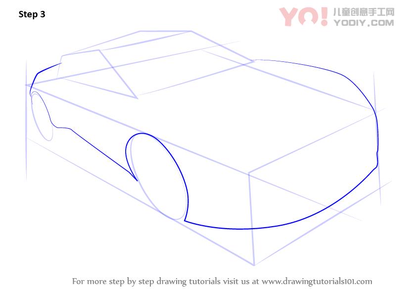 图片[4]-了解如何绘制Aston Martin One-77（汽车）-YO儿童创意手工网