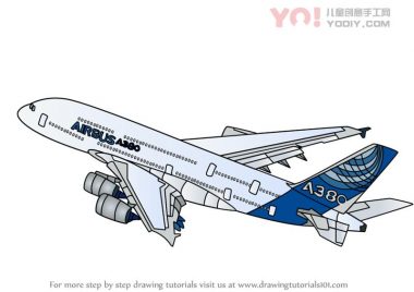 了解如何绘制空中客车A380（飞机）-优优资源