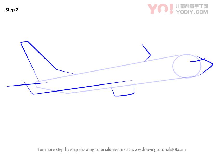 图片[3]-了解如何绘制波音737（飞机）-YO儿童创意手工网