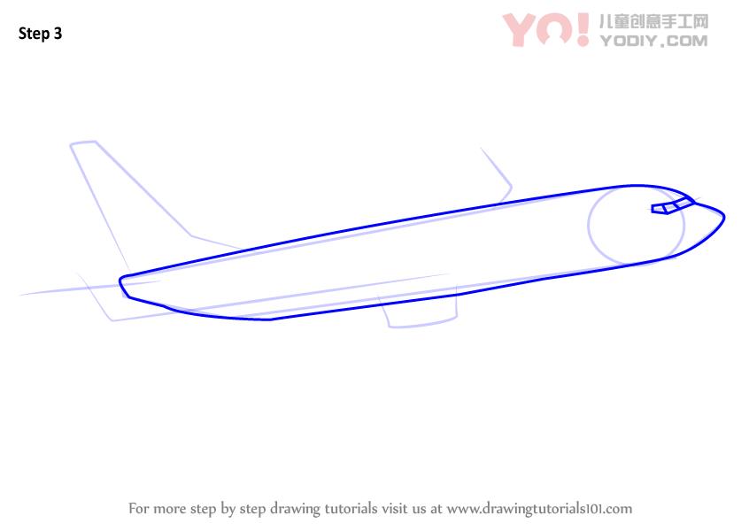 图片[4]-了解如何绘制波音737（飞机）-YO儿童创意手工网