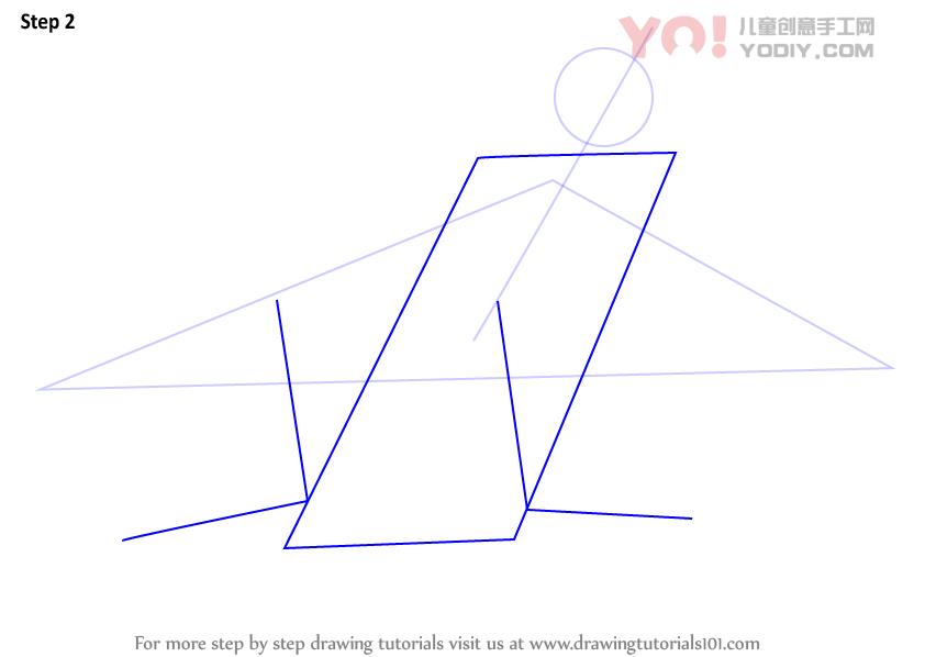 图片[3]-学习如何绘制喷气式飞机（飞机）-YO儿童创意手工网