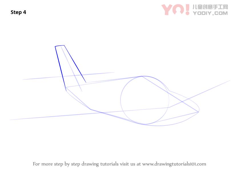 图片[5]-学习如何绘制飞机素描（飞机）-YO儿童创意手工网