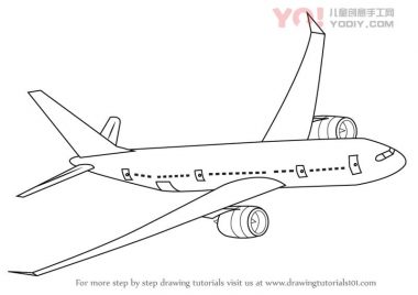 学习如何绘制飞行波音飞机（飞机）-优优资源