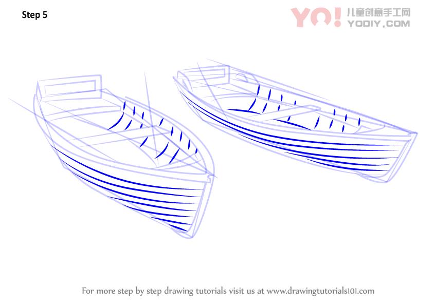 图片[6]-学习如何绘制船（船和船）-YO儿童创意手工网