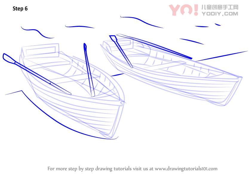 图片[7]-学习如何绘制船（船和船）-YO儿童创意手工网
