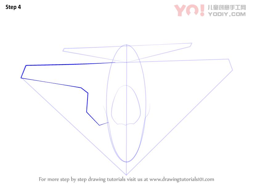 图片[5]-了解如何绘制洛克希德马丁F-35雷电II（战斗机喷气式飞机）-YO儿童创意手工网