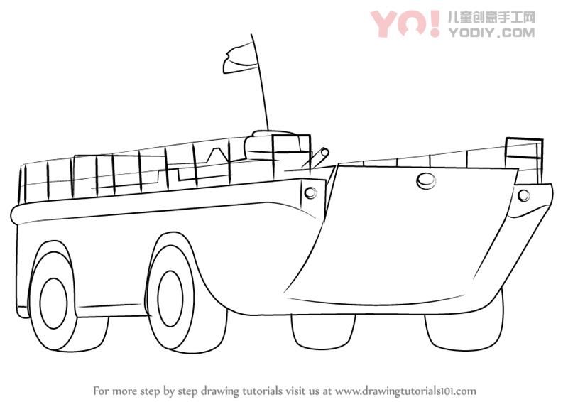 图片[1]-学习如何绘制LARC（军事）-YO儿童创意手工网