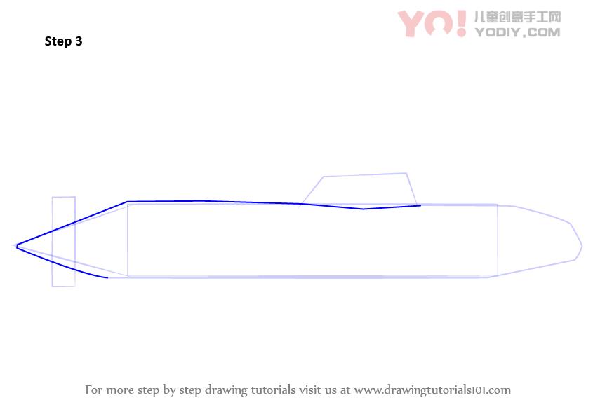 图片[4]-学习如何画潜艇（军事）-YO儿童创意手工网