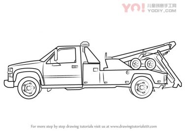 学习如何画一辆拖车（卡车）-优优资源