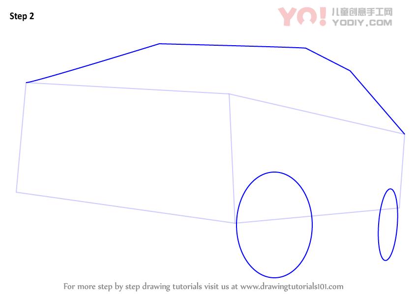 图片[3]-了解如何绘制RAM卡车（卡车）-YO儿童创意手工网