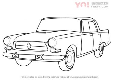 学习如何绘制Borgward P100汽车（葡萄酒）-优优资源