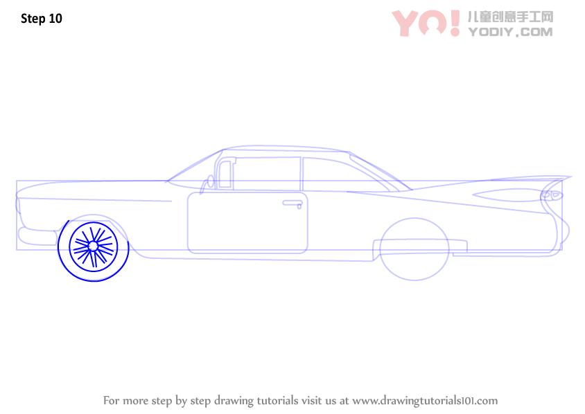 图片[11]-复古凯迪拉克汽车卡通简笔画步骤教学-YO儿童创意手工网