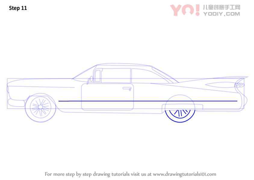 图片[12]-复古凯迪拉克汽车卡通简笔画步骤教学-YO儿童创意手工网
