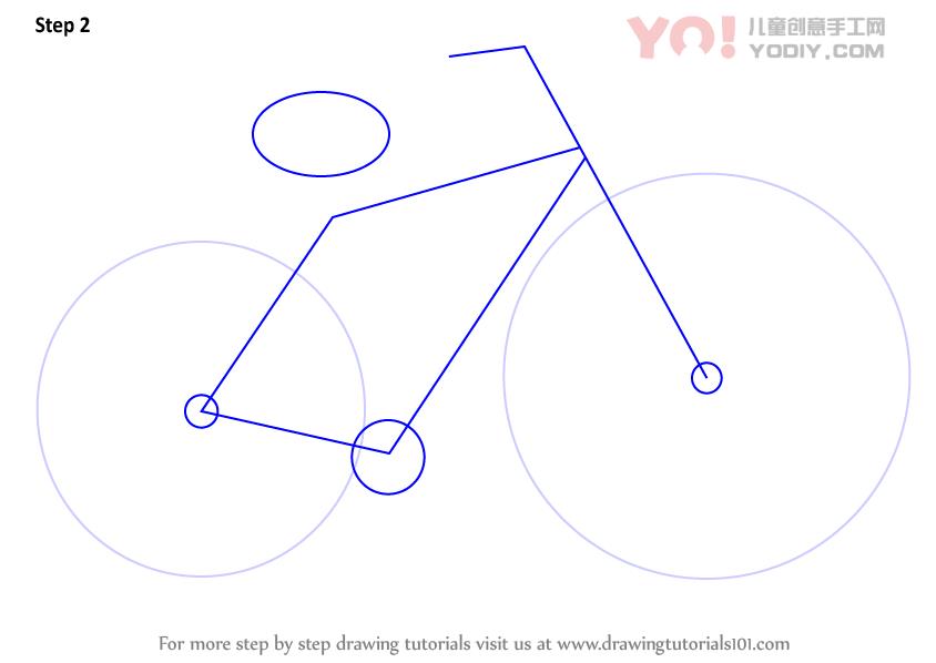 图片[3]-自行车简笔画步骤教学-YO儿童创意手工网