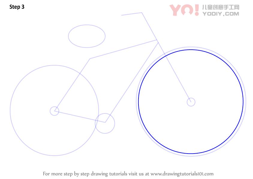 图片[4]-自行车简笔画步骤教学-YO儿童创意手工网