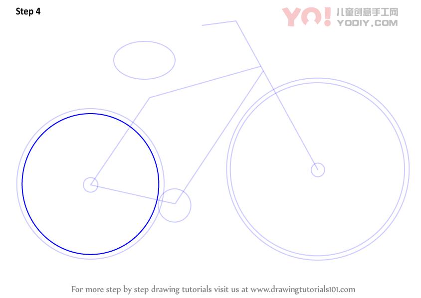 图片[5]-自行车简笔画步骤教学-YO儿童创意手工网