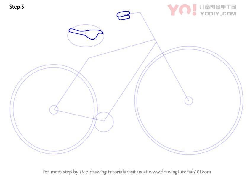 图片[6]-自行车简笔画步骤教学-YO儿童创意手工网