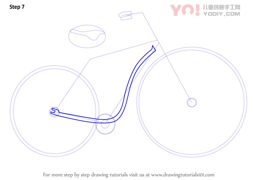 图片[8]-自行车简笔画步骤教学-YO儿童创意手工网