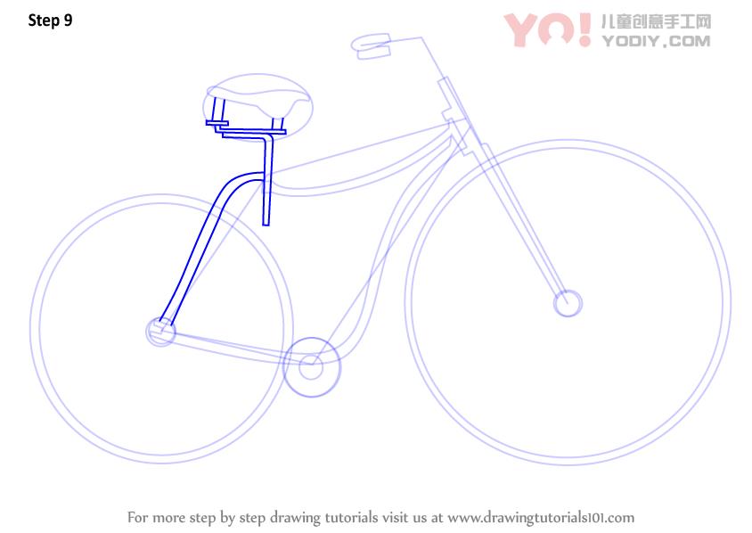 图片[10]-自行车简笔画步骤教学-YO儿童创意手工网