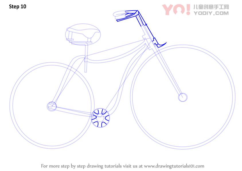 图片[11]-自行车简笔画步骤教学-YO儿童创意手工网