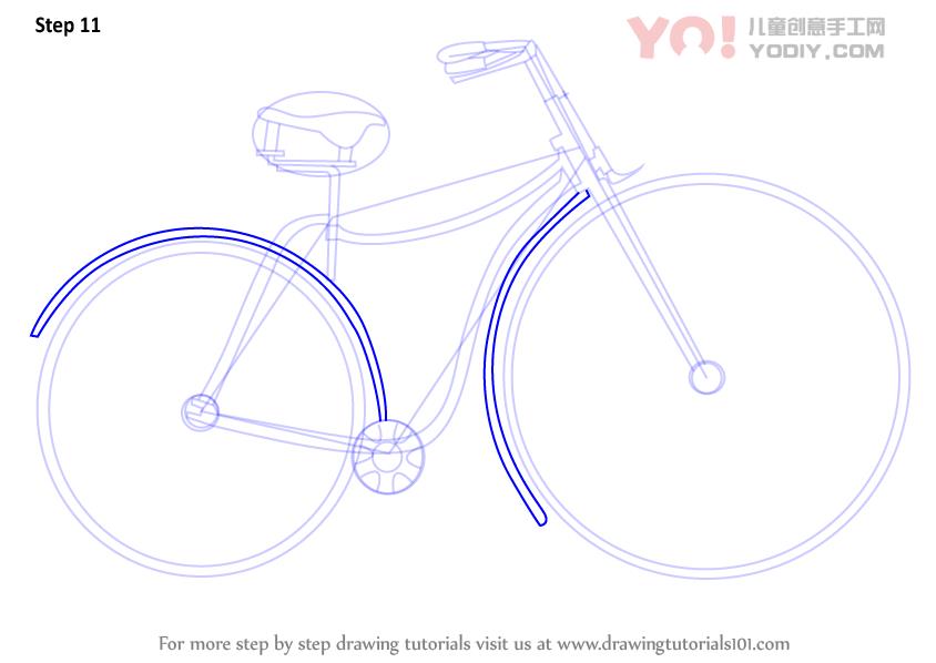 图片[12]-自行车简笔画步骤教学-YO儿童创意手工网