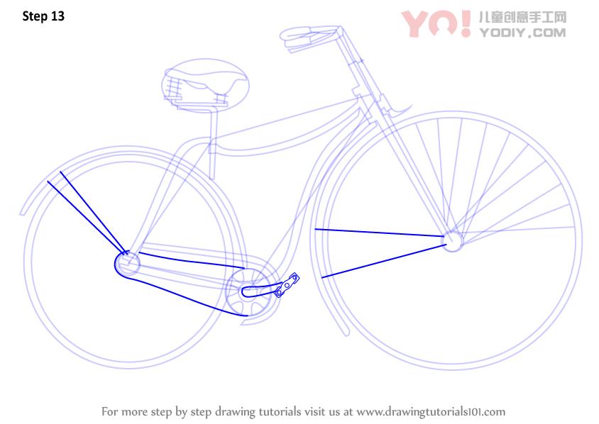 图片[14]-自行车简笔画步骤教学-YO儿童创意手工网