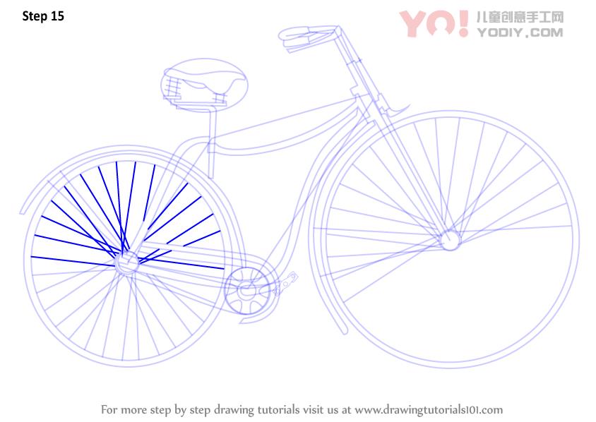 图片[16]-自行车简笔画步骤教学-YO儿童创意手工网