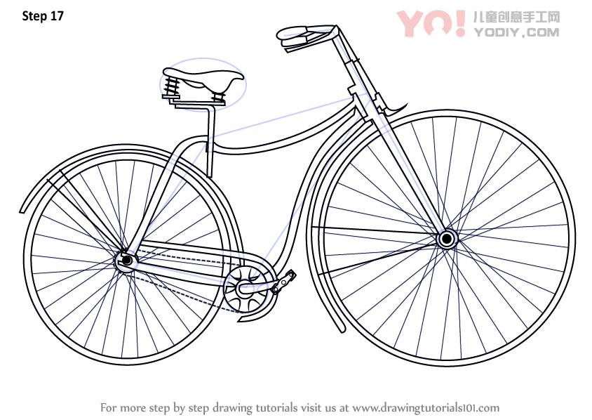 图片[18]-自行车简笔画步骤教学-YO儿童创意手工网