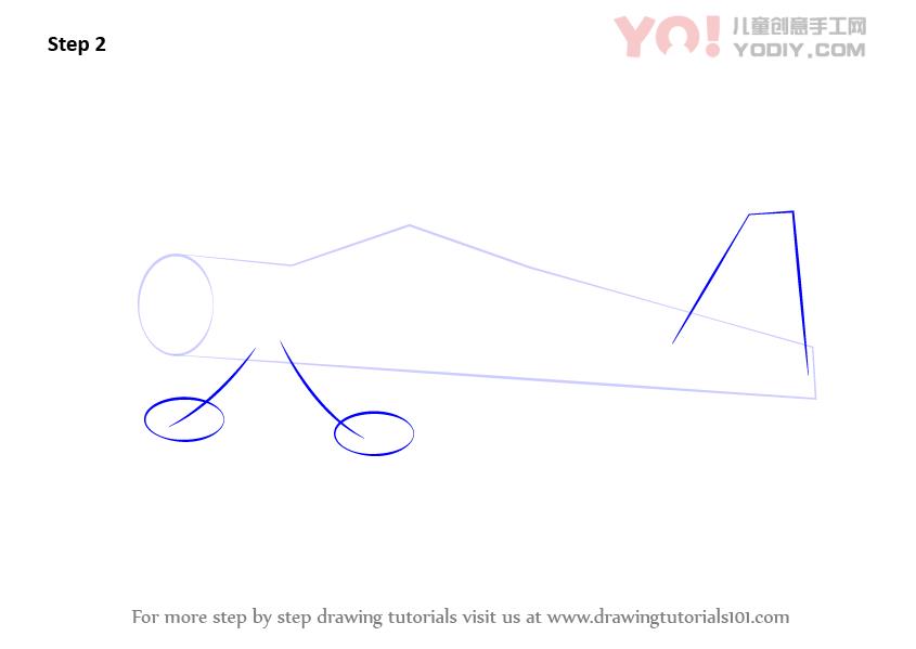 图片[3]-模型飞机简笔画儿童简笔画步骤教学-YO儿童创意手工网