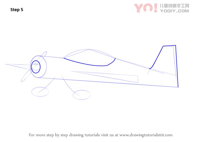 图片[6]-模型飞机简笔画儿童简笔画步骤教学-YO儿童创意手工网