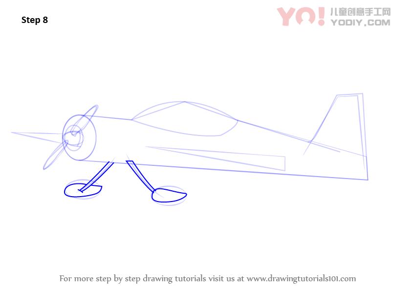 图片[9]-模型飞机简笔画儿童简笔画步骤教学-YO儿童创意手工网