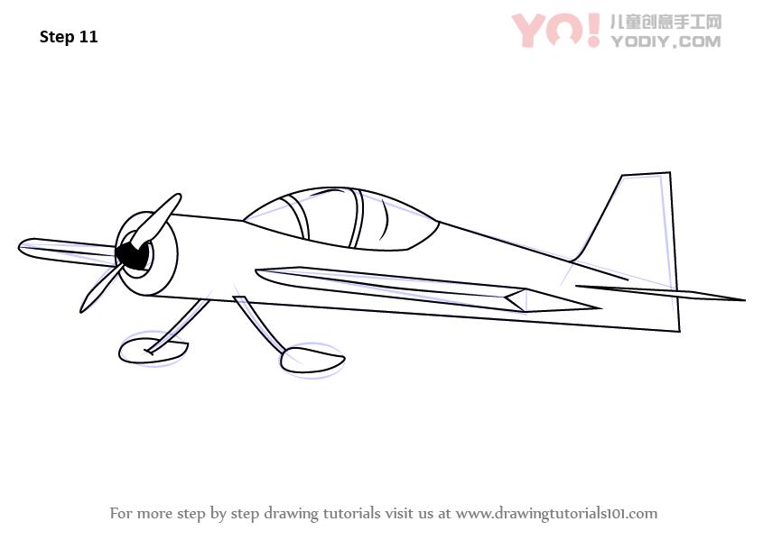 图片[12]-模型飞机简笔画儿童简笔画步骤教学-YO儿童创意手工网