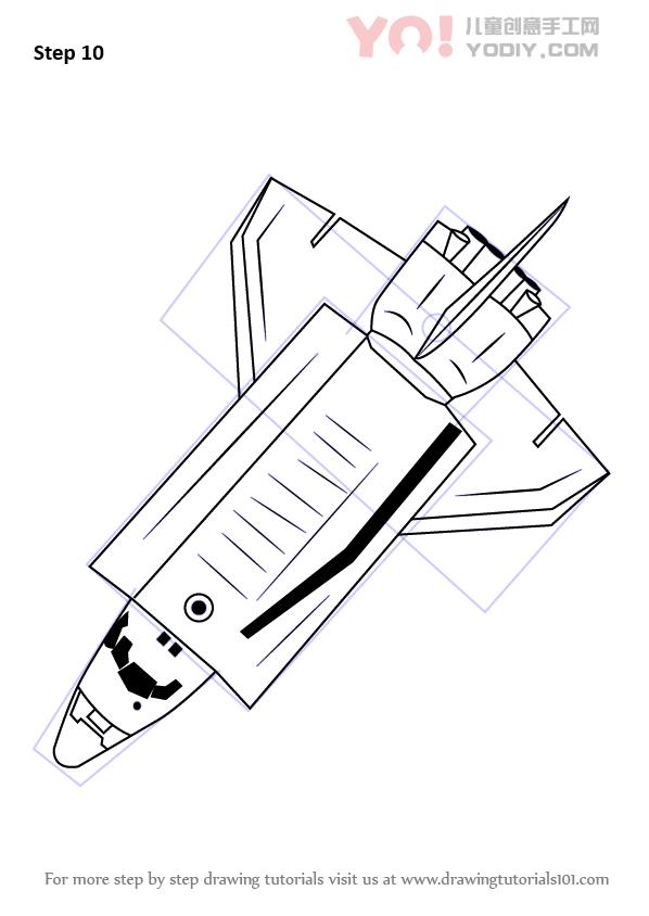 图片[11]-航天飞机简笔画 手抄报素材 儿童卡通太空简笔画-YO儿童创意手工网